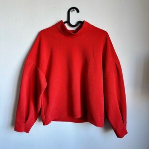 Eve Gravel Orange Cowl-Neck Sweater